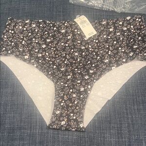 Aerie Superchill Bikini Panties - Gray and Black